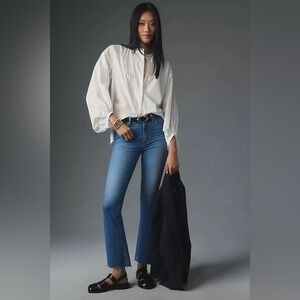 Paige Jeans Colette Crop Flare Blue Denim Size 27